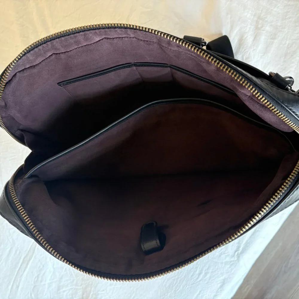 Coach Metropolitan Slim Briefcase – Black Leather – Excellent Condition
